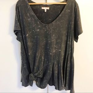 Anthropologie Acid Wash Oversized Tee
